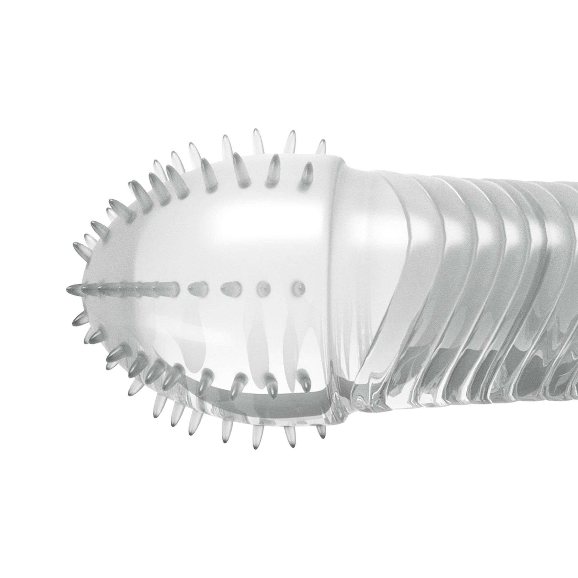 Насадка на пенис Crushious Ribbed Penis Sleeve, 15.5 см (прозрачный)