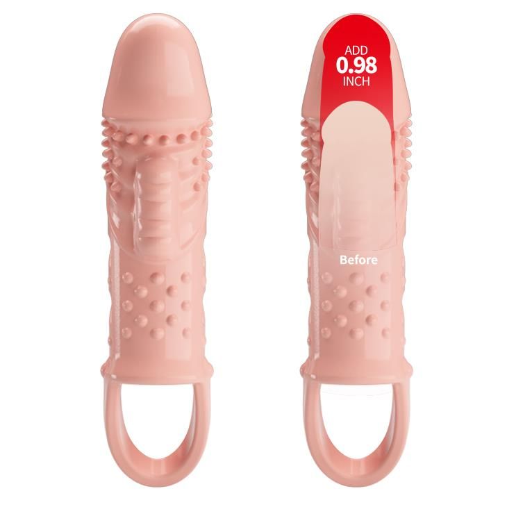 Насадка на пенис Pretty Love Penis Sleeve Cecelia, 18,5 см (телесный)