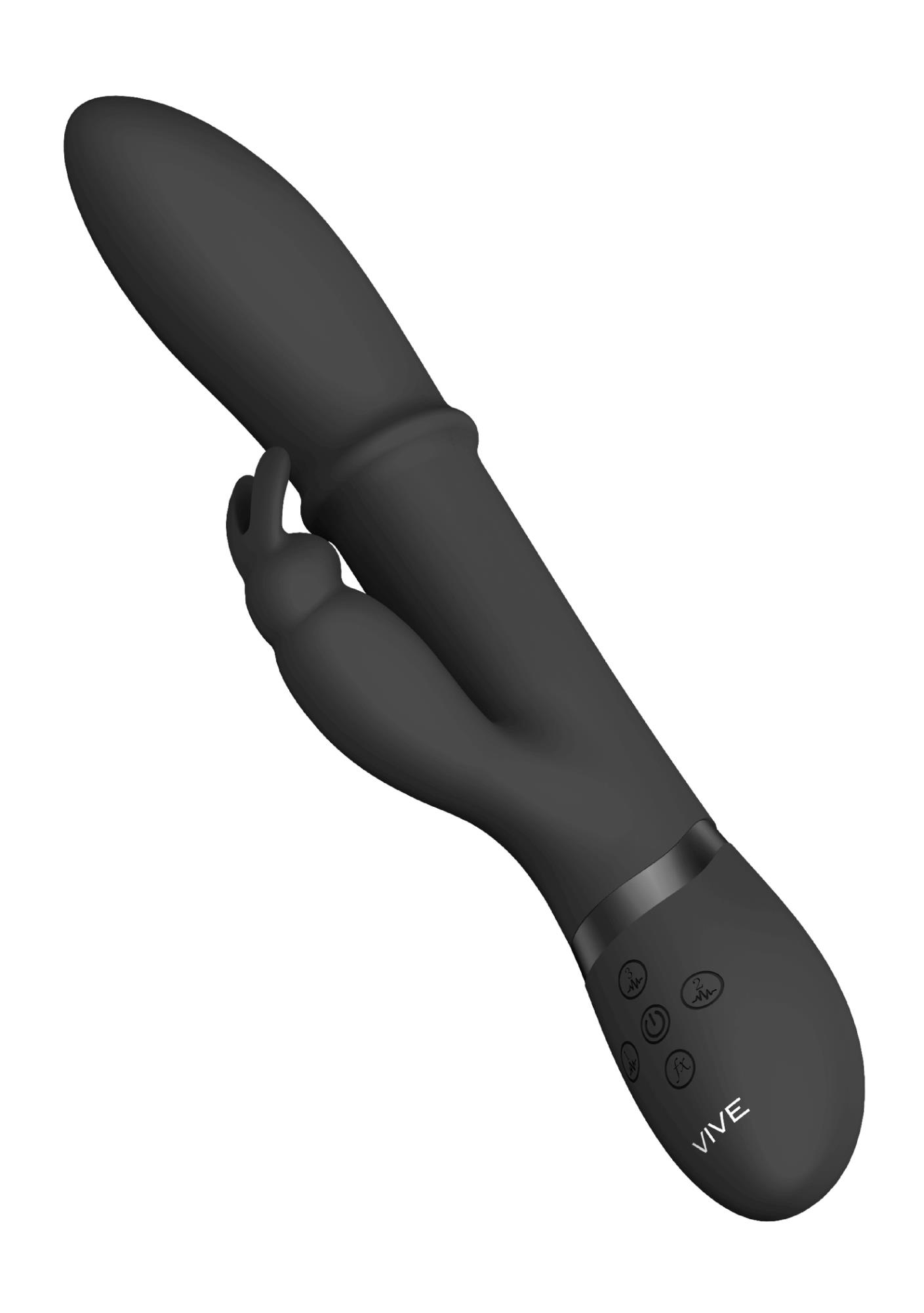 Вибратор-кролик ShotsToys Halo, 24.5 см (черный)