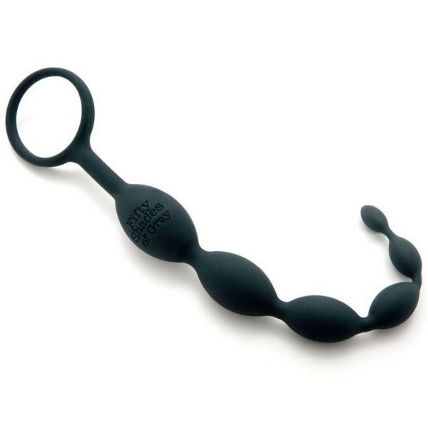 Analny łańcuch Fifty Shades of Grey Silicone Anal Beads, 25,4 см (czarny)