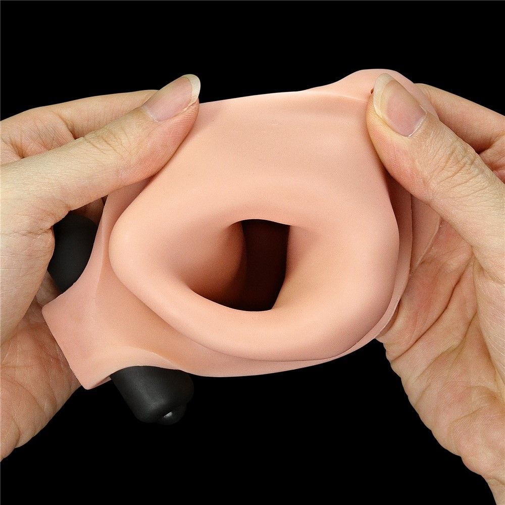 Lovetoy Add 2 Pleasure X Tender - Nakładka na penisa, W kolorze cielistym, 19 cm
