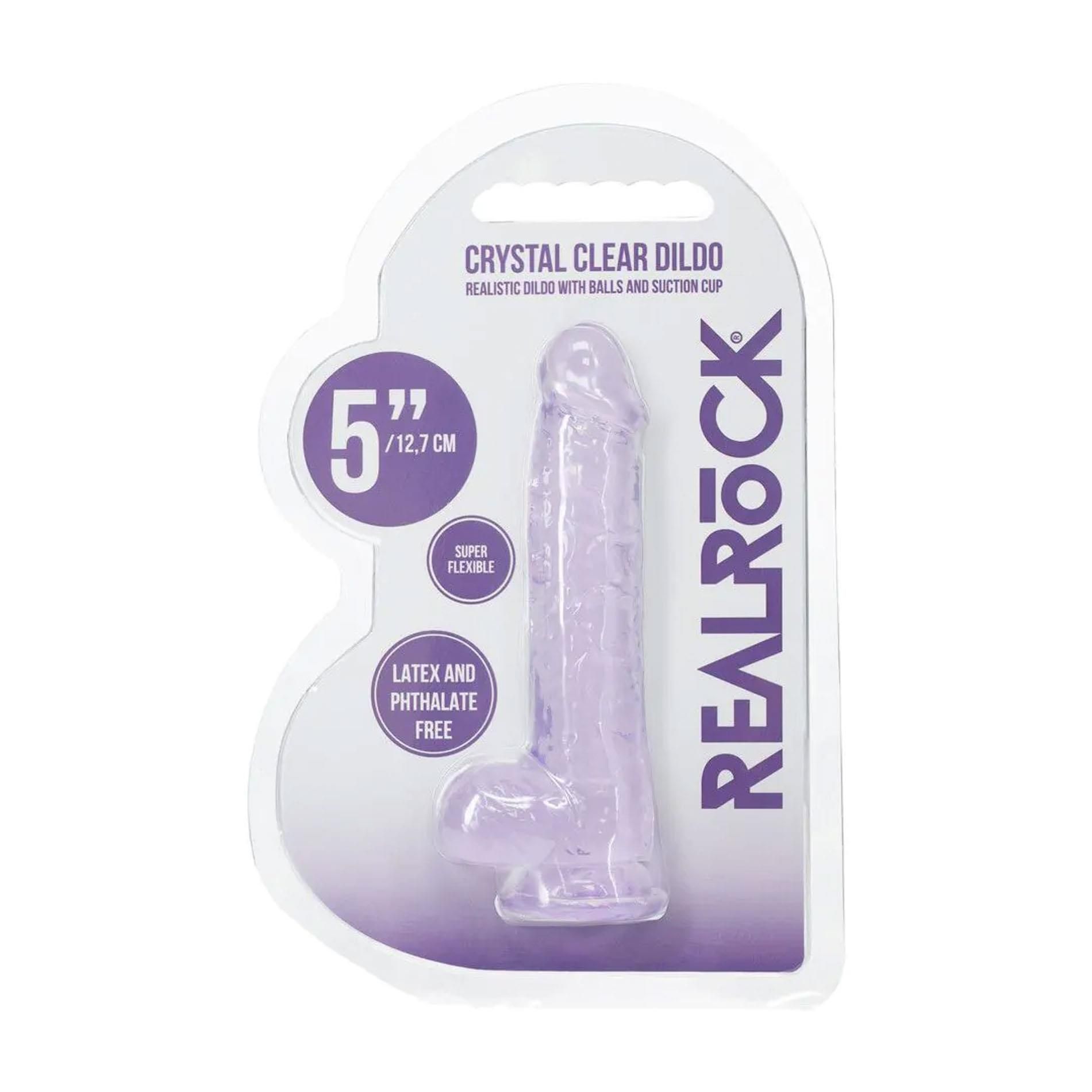 Фаллоимитатор RealRock Realistic 5", 12.7 см (фиолетовый)
