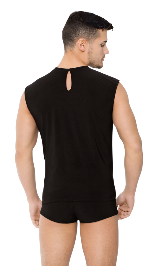 Seksowny komplet Softline Shirt and Shorts 4604, M/L (czarny z białym)