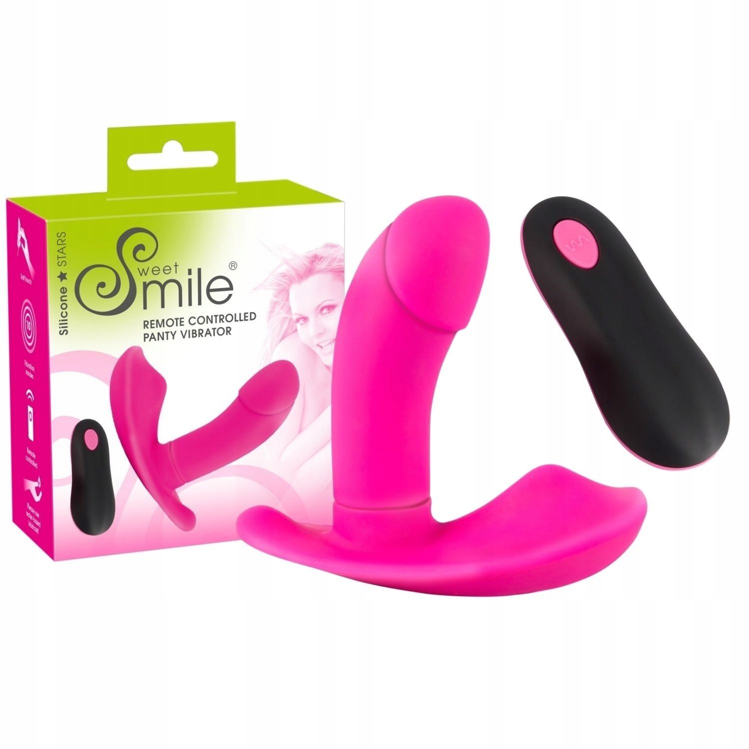 Вибратор Sweet Smile Remote Controlled Panty, 10.7 см (розовый)