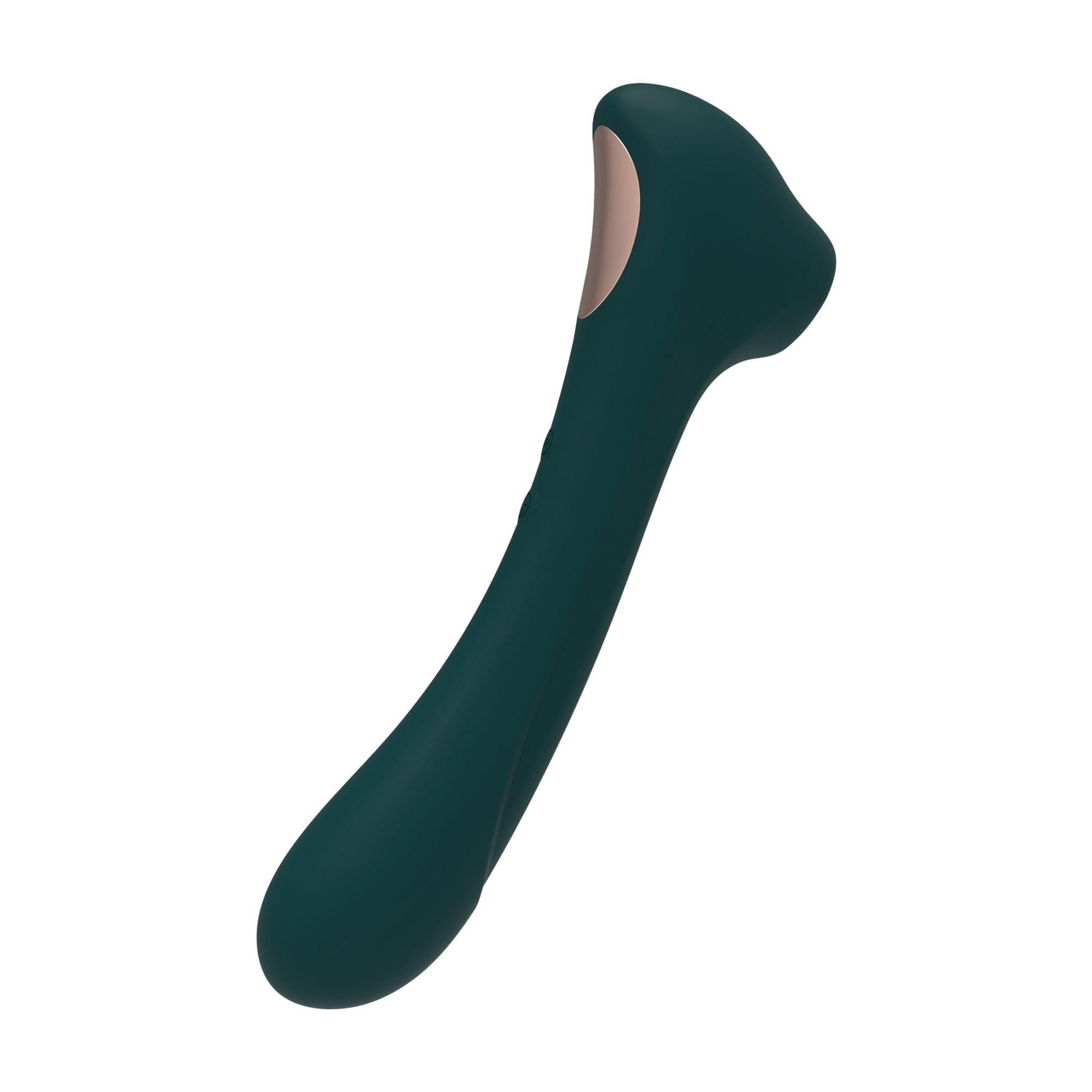 Bezdotykowy stymulator łechtaczki z wibracjami Alive New Midnight Quiver (zielony)