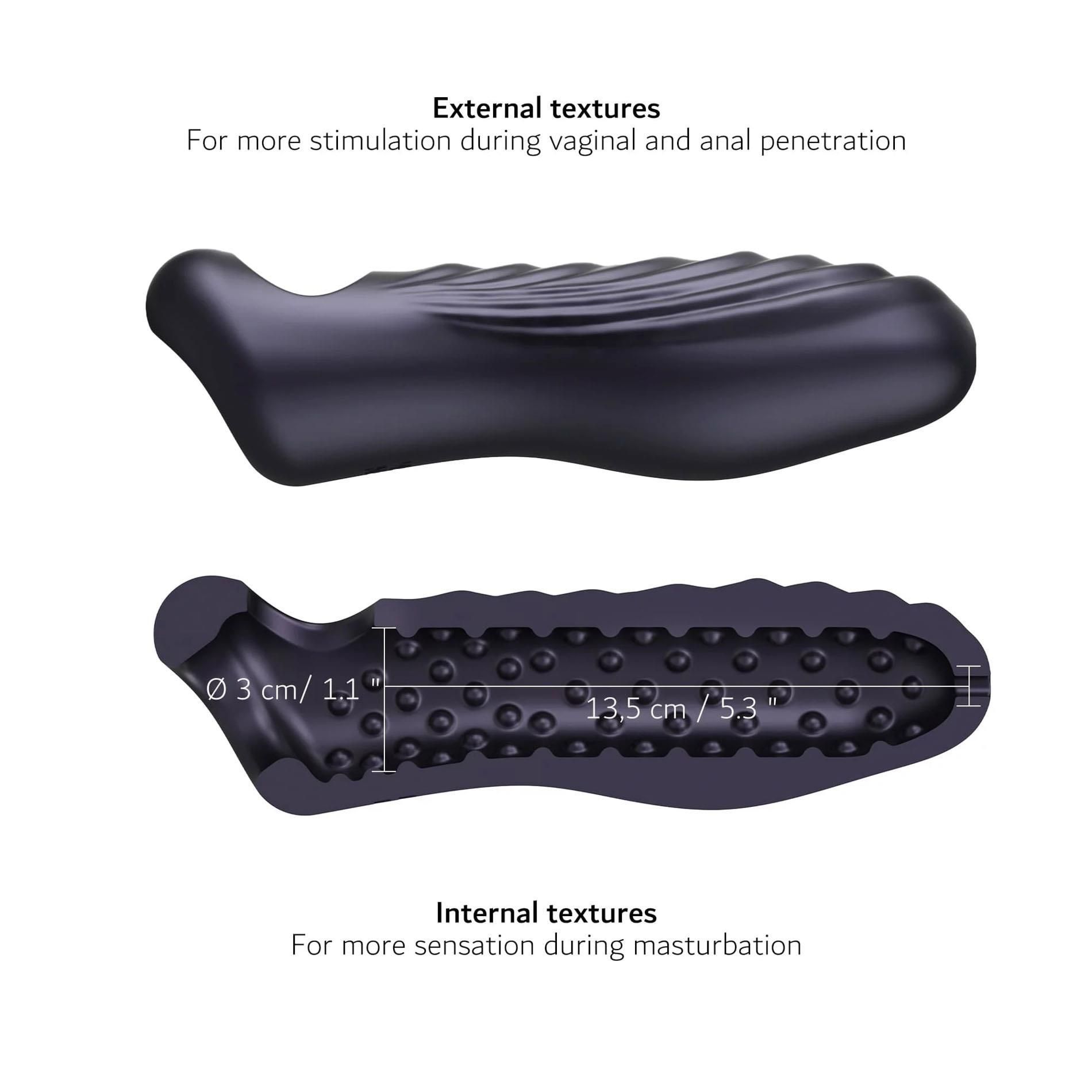 Насадка на пенис Dorcel Man.Wand Ryzer Max, 18.2 см (сливовый)