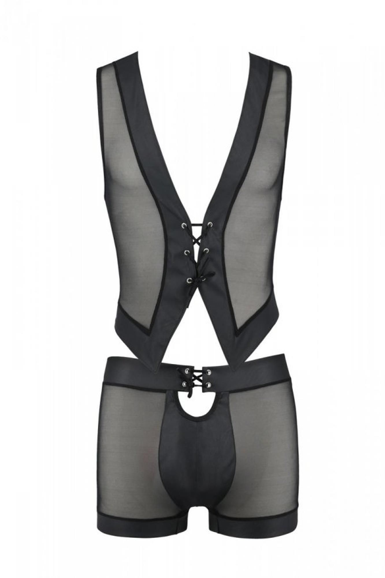 Komplet bielizny Passion 053 SET WILLIAM, S/M (czarny)