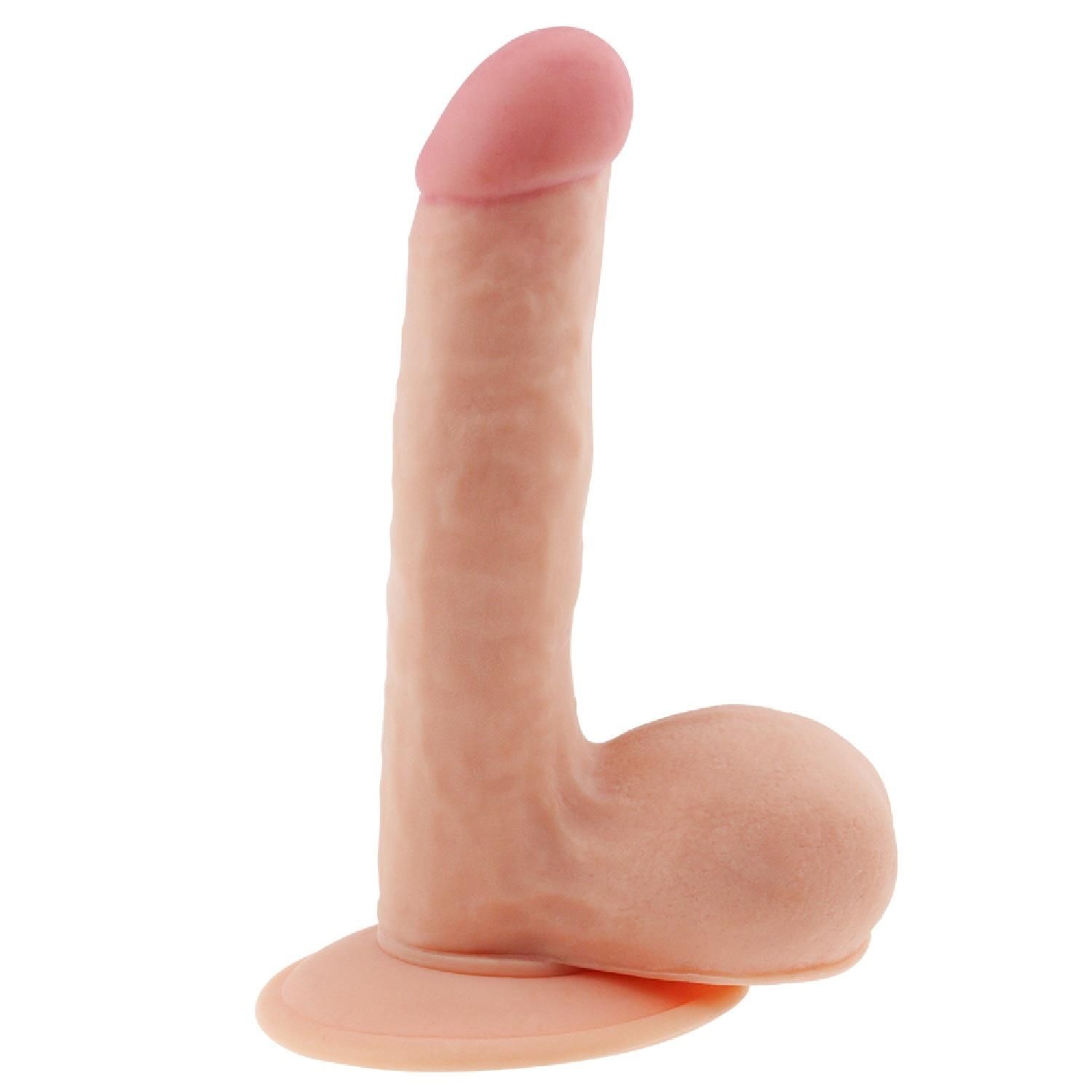 Реалистичный фаллоимитатор The Ultra Soft Dude 7.5", 18 см (телесный)