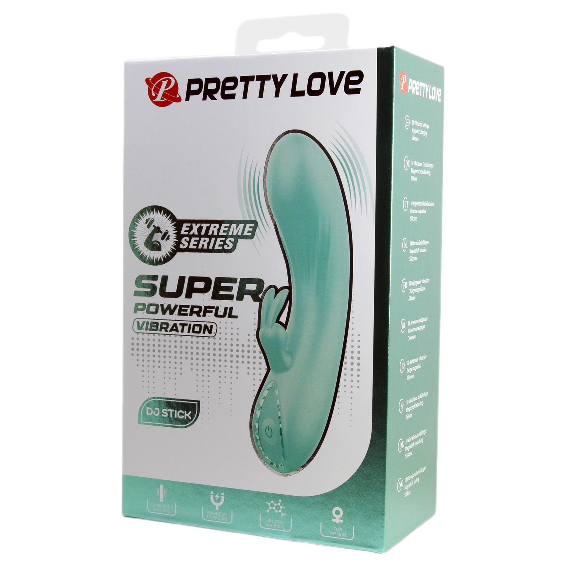 Вибратор-кролик Pretty Love DJ Stick, 12.7 см (зеленый)