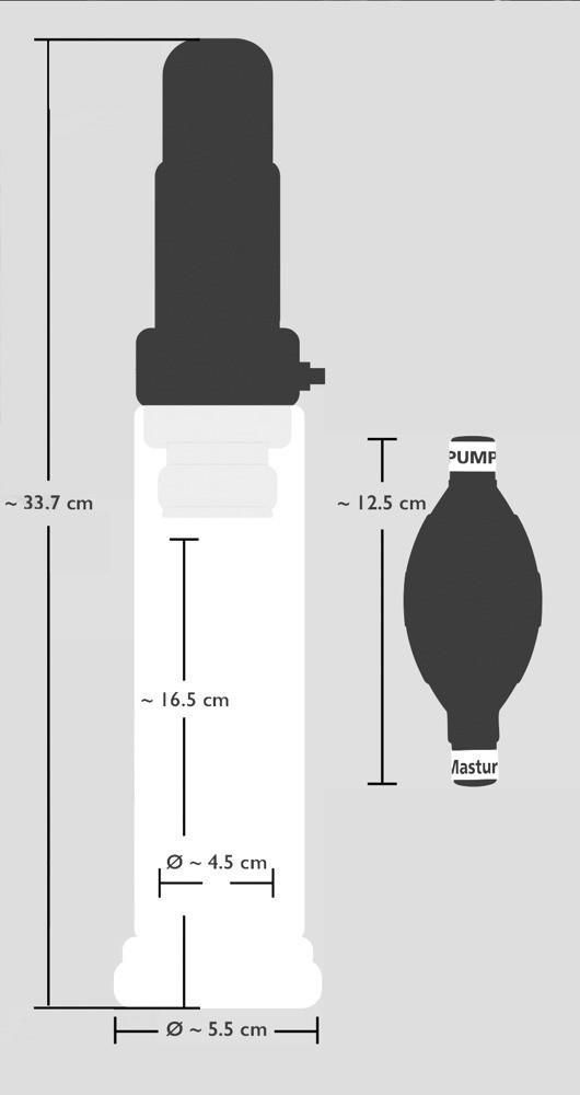 Помпа для члена з вібрацією Orion Vibrating Multi Pump & Masturbator, 33,7 см (прозорий)