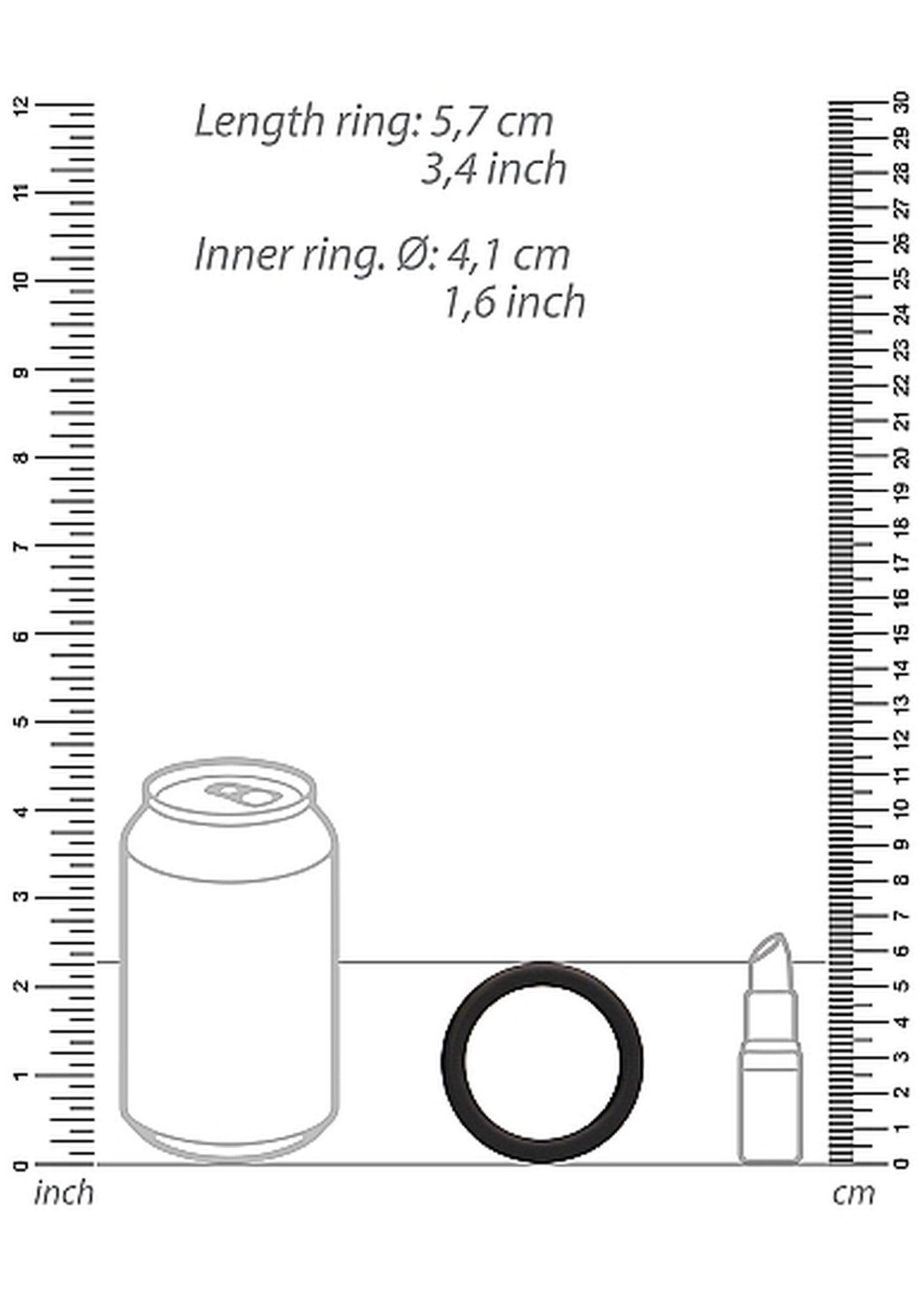 Набор эрекционных колец ShotsToys Round Cock Ring Set, 3 шт (черный)