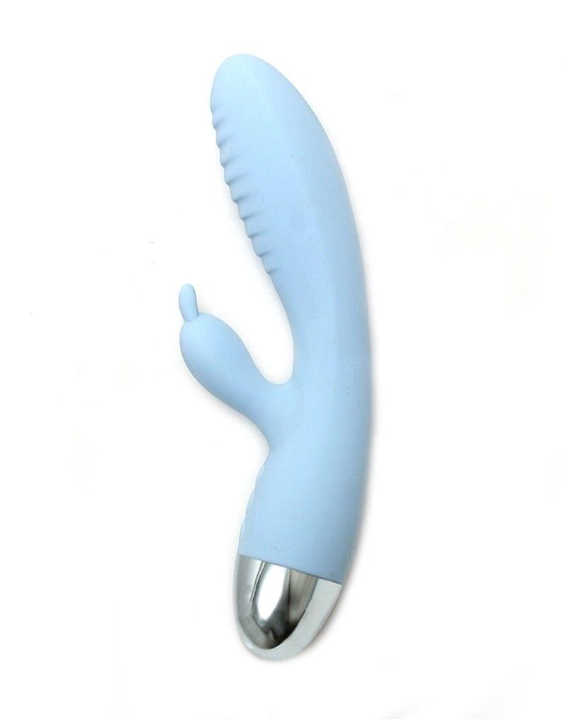 Wibrator królik Leten Faye 2, 19 cm (niebieski)