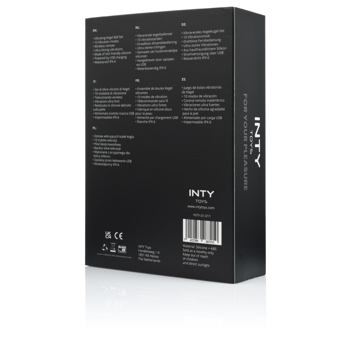 Набор вагинальных шариков INTY Toys Blaze, 3 шт (черный)