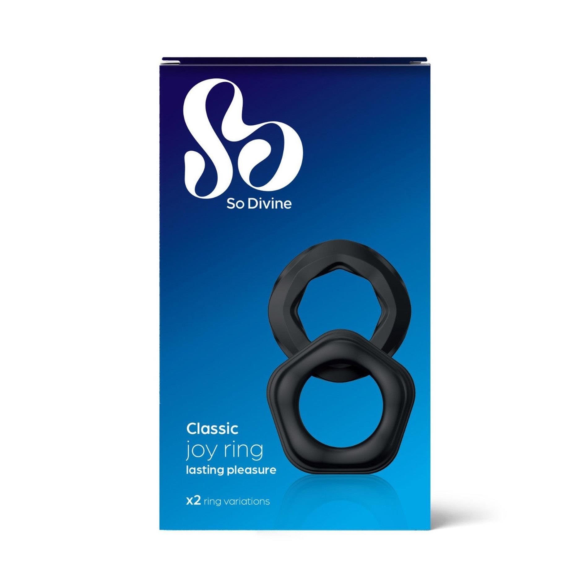 Эрекционное кольцо So Divine Men Classic Joy Ring, 2 шт (черный)