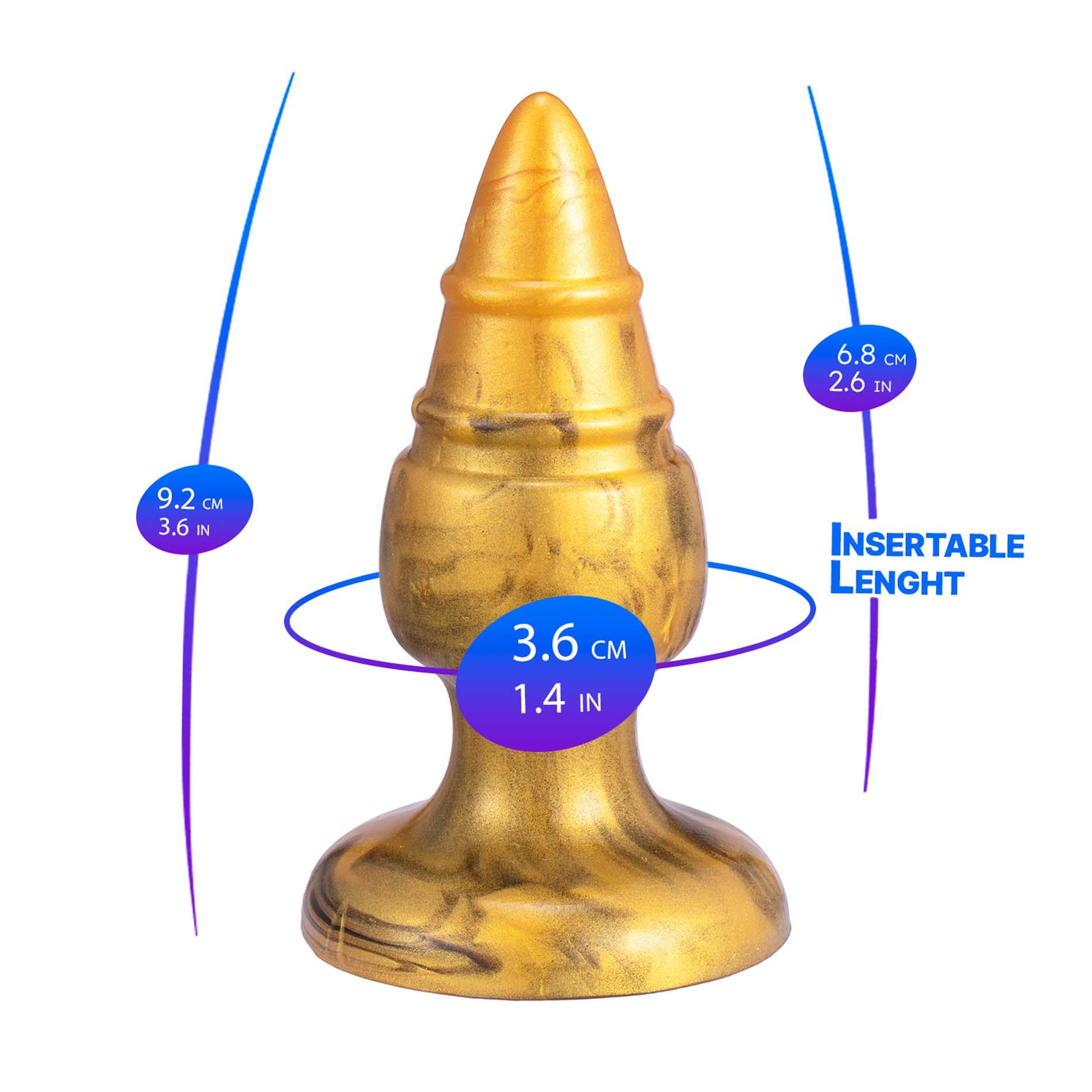 Korek analny Silexd Goldy Plug, 9.2 cm (złoty)