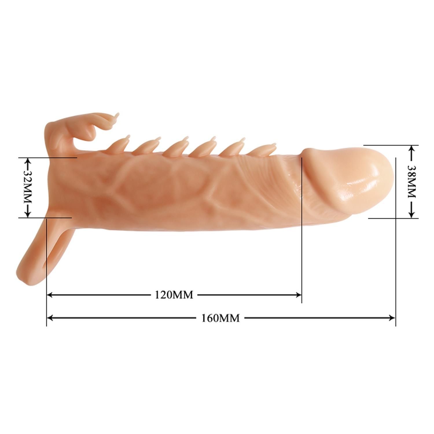 Насадка на пенис LyBaile Penis Sleeve Emmitt,16 см (телесный)