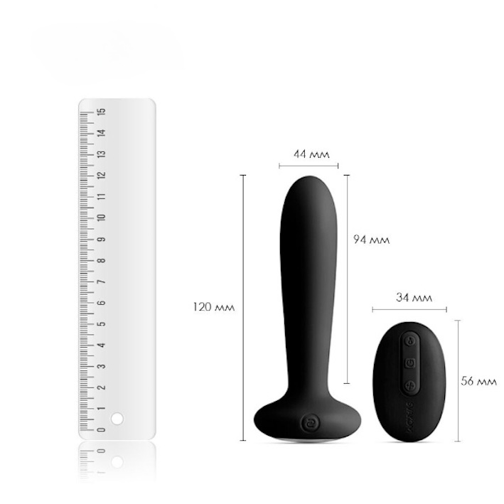 Korek analny Svakom Primo, 12 cm (czarny)