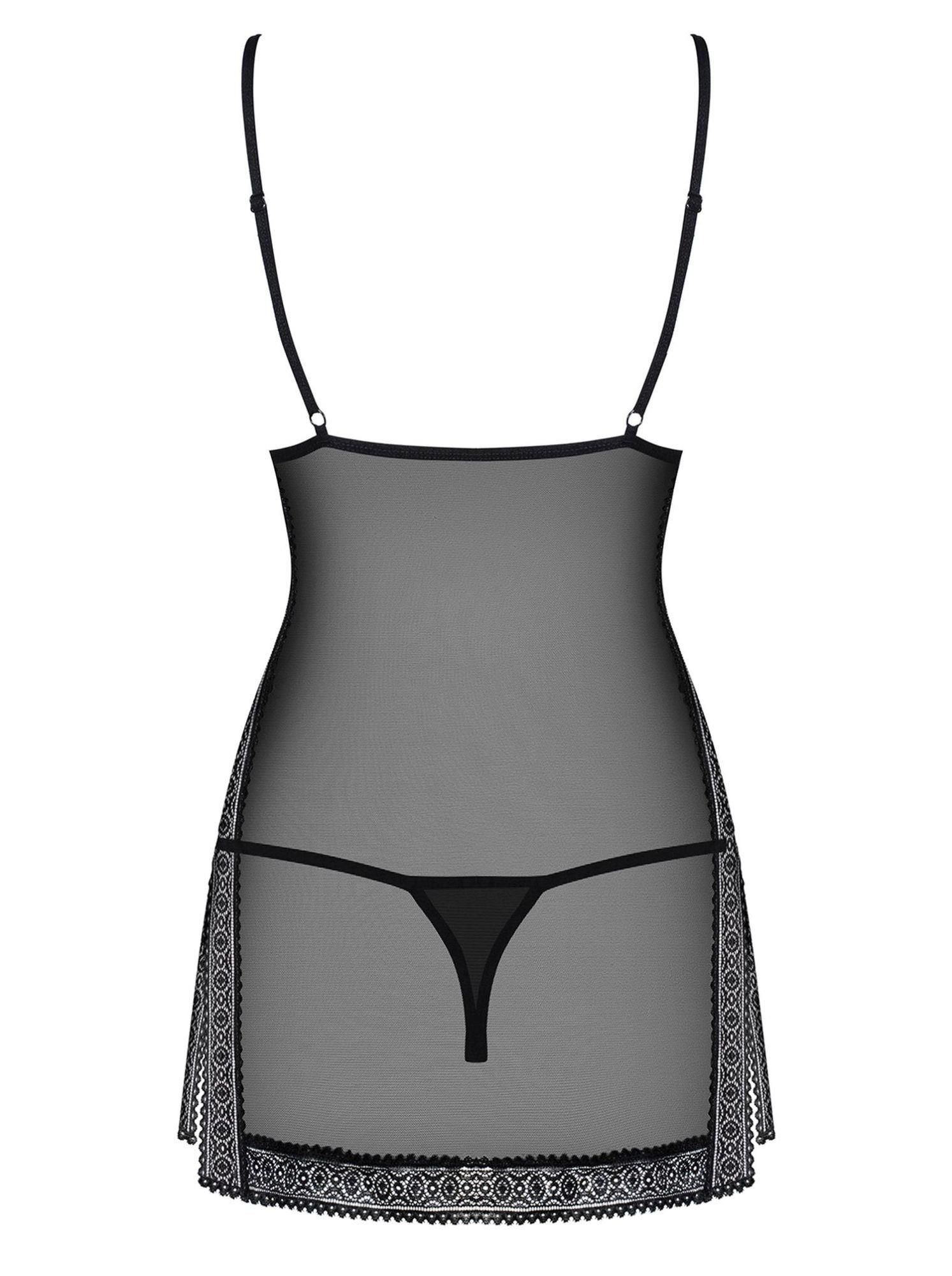 Комплект белья Obsessive 862-CHE-1, S/M (черный)