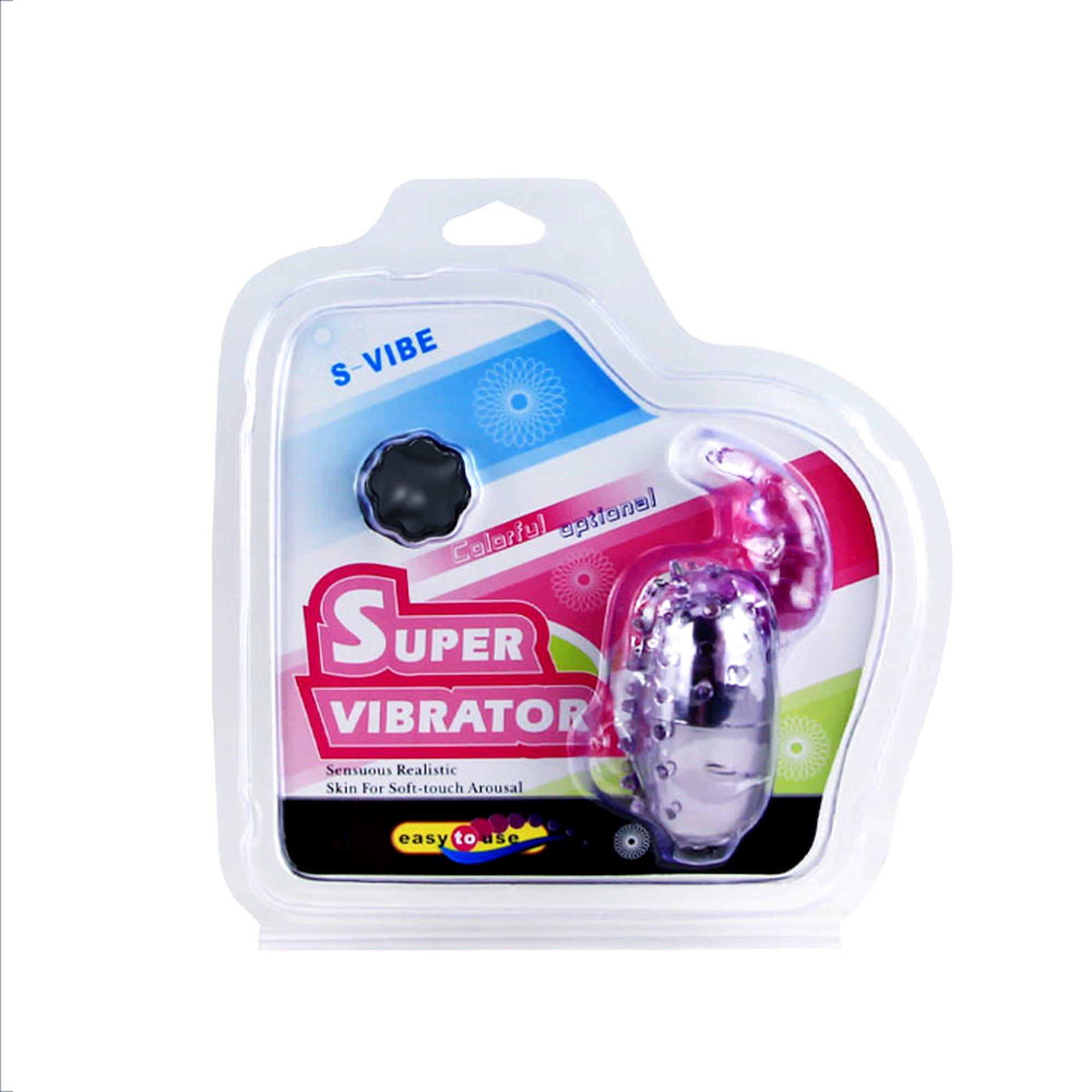 Виброяйцо Baile S-Vibe Super Vibrator, 9.2 см (фиолетовый)