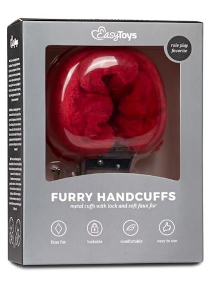 Наручники EasyToys Furry Handcuffs (красный)
