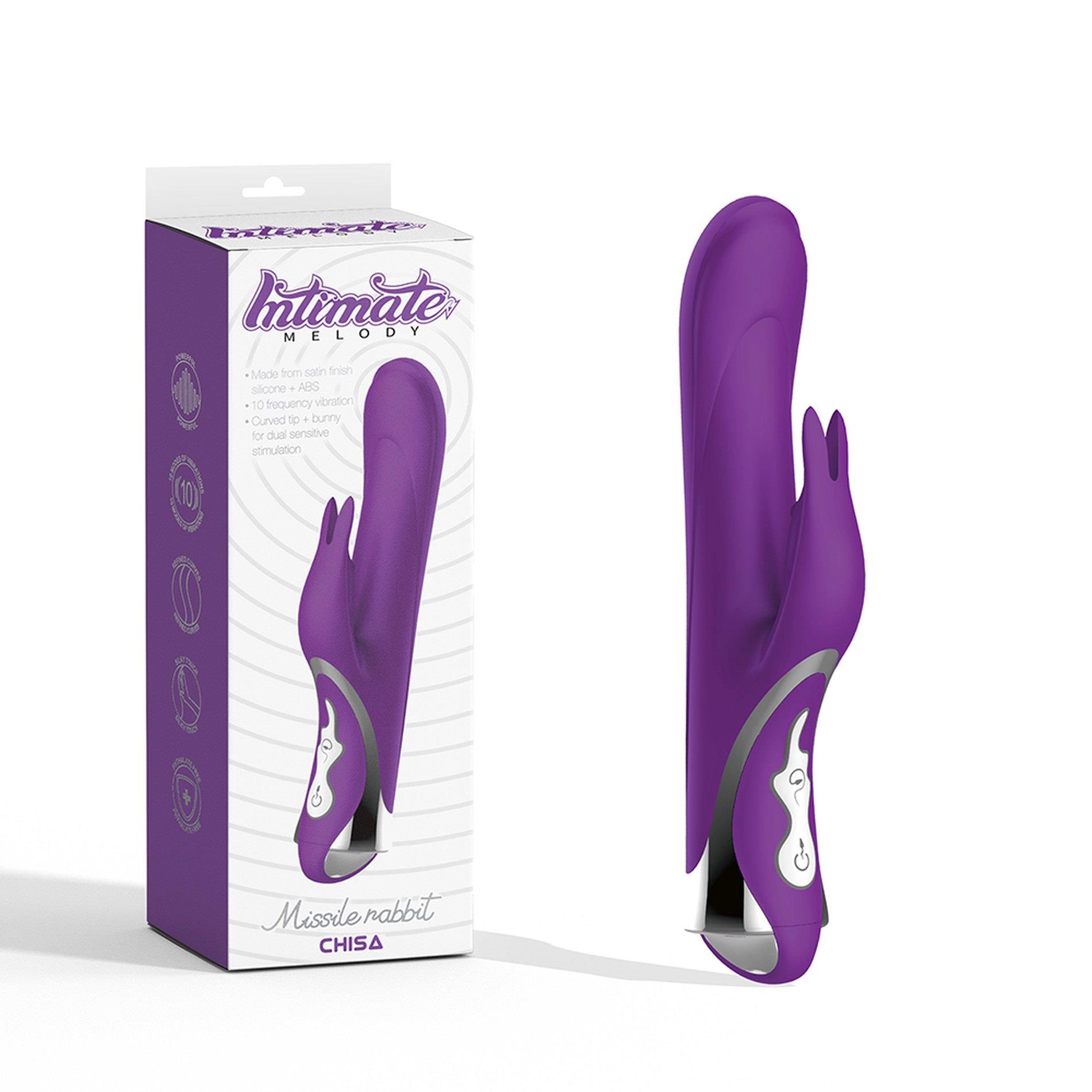 Вибратор-кролик Intimate Melody Missile, 23.5 см (фиолетовый)