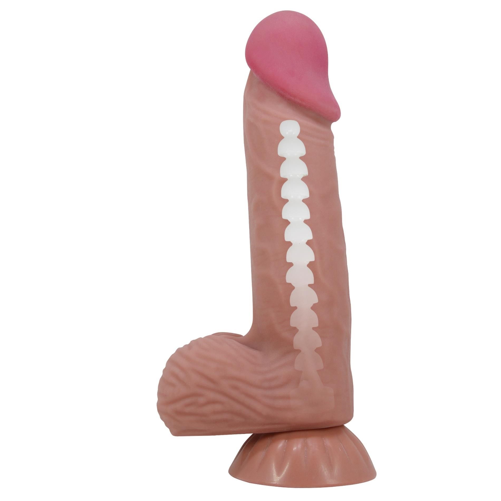 Фаллоимитатор Baile Sliding Skin Bendable 8.1'', 20.6 см (коричневый)