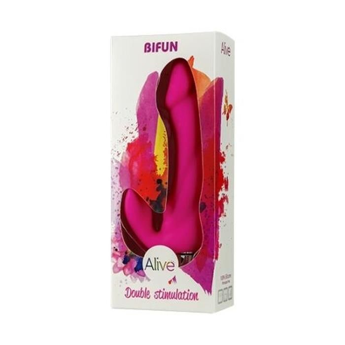 Вибратор-кролик Alive Bifun, 16.5 см (розовый)