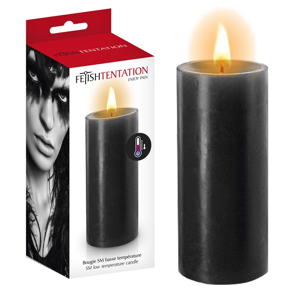 Свеча низкотемпературная Fetish Tentation Enjoy Pain Bougie SM Basse Temperature, 10 см (черный)