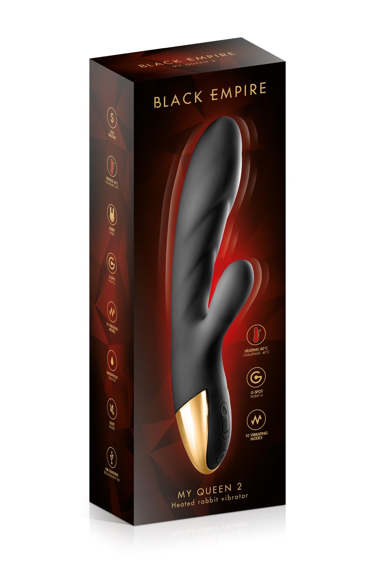 Вибратор-кролик Black Empire My Queen 2, 28.9 см (черный)