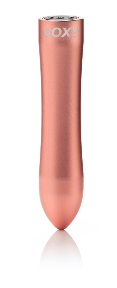 Вибратор Doxy Bullet, 12 см (розовое золото)