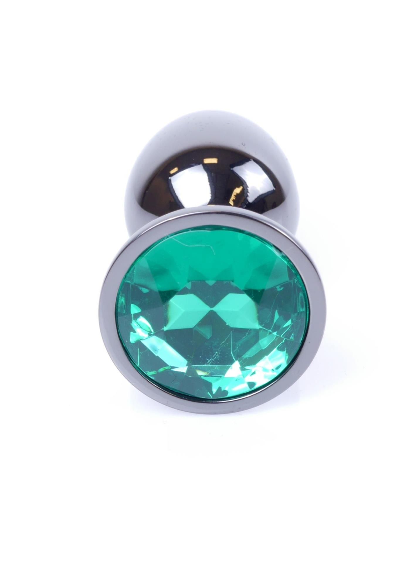 Korek analny MyLove Toys Jewelry Dark Silver Plug, 7 cm (zielony)