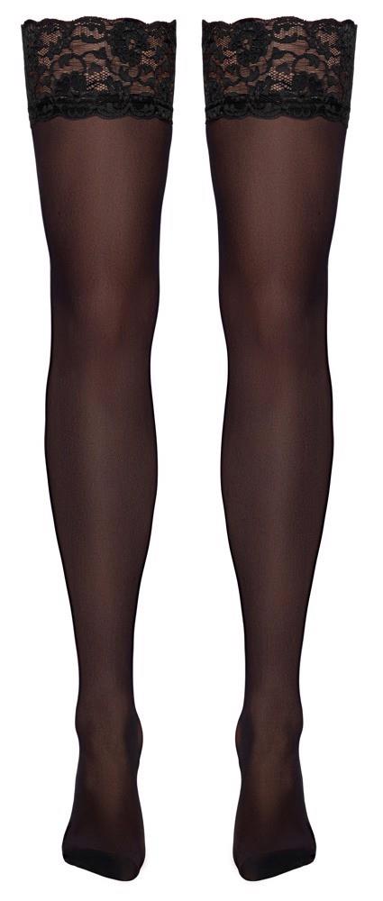 Pończochy Cottelli Legwear Anclipsen, S (czarny)
