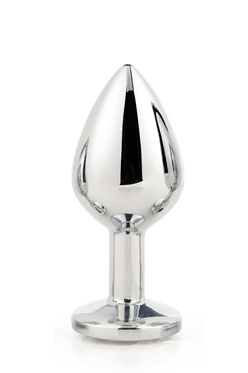 Анальна пробка Gleaming Love Silver Plug Medium, 8.3 см (прозорий)
