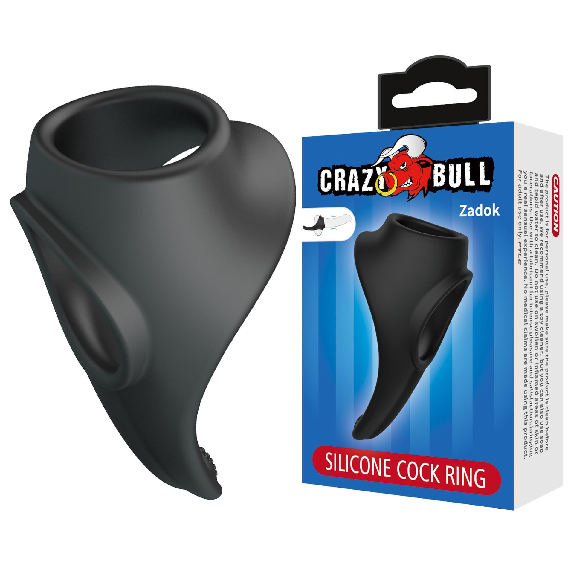 Эрекционное кольцо Crazy Bull Zadok, 12 см (черный)