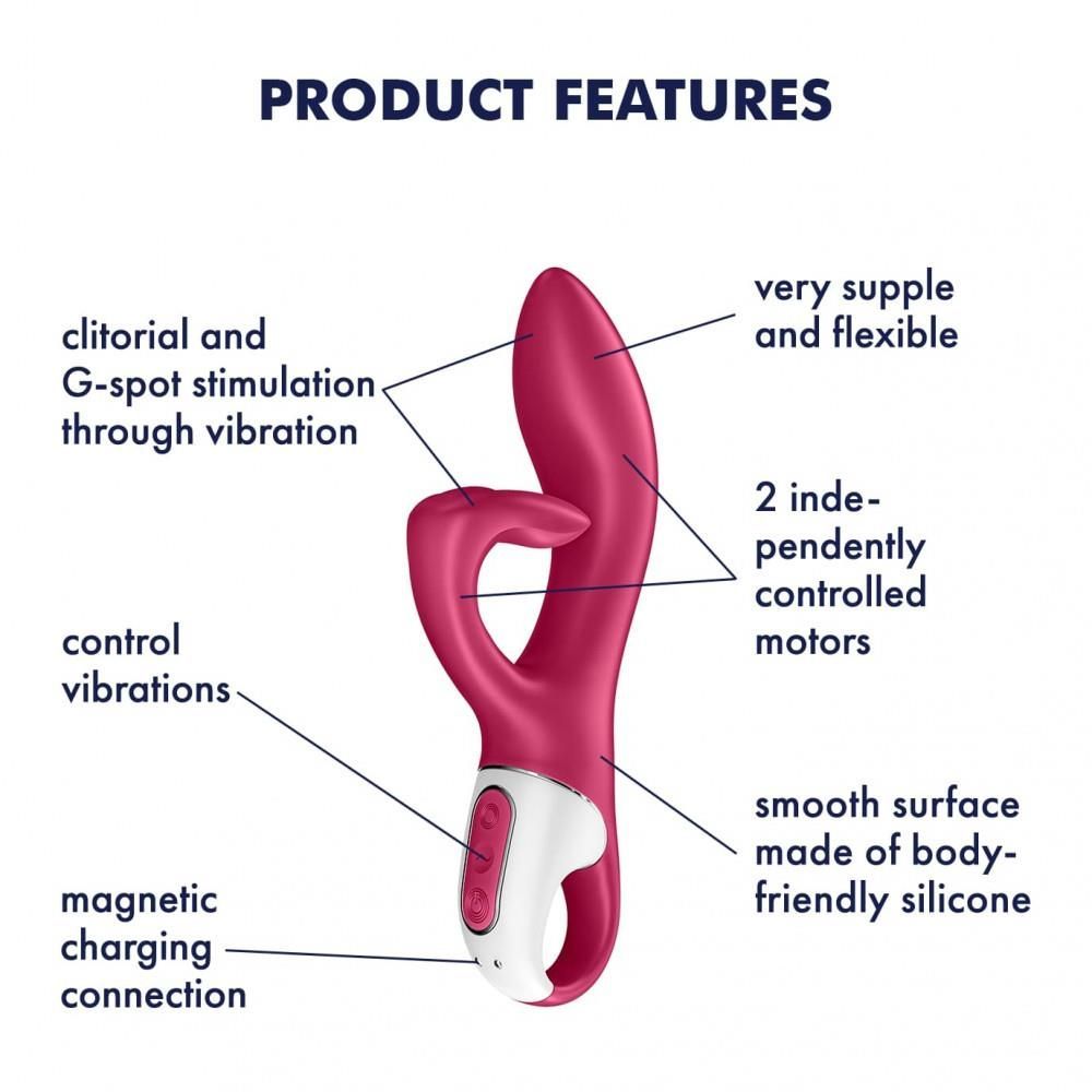 Вібратор-кролик Satisfyer Embrace Me, 20,5 см (бордовий)