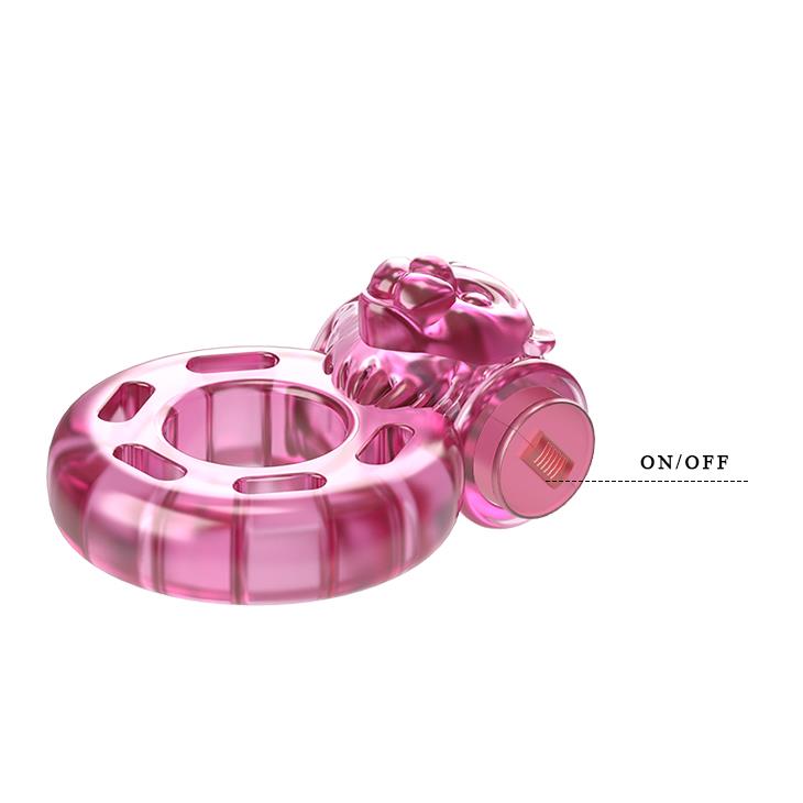 Эрекционное кольцо Baile Cock Ring Bear, 4.5 см (розовый)