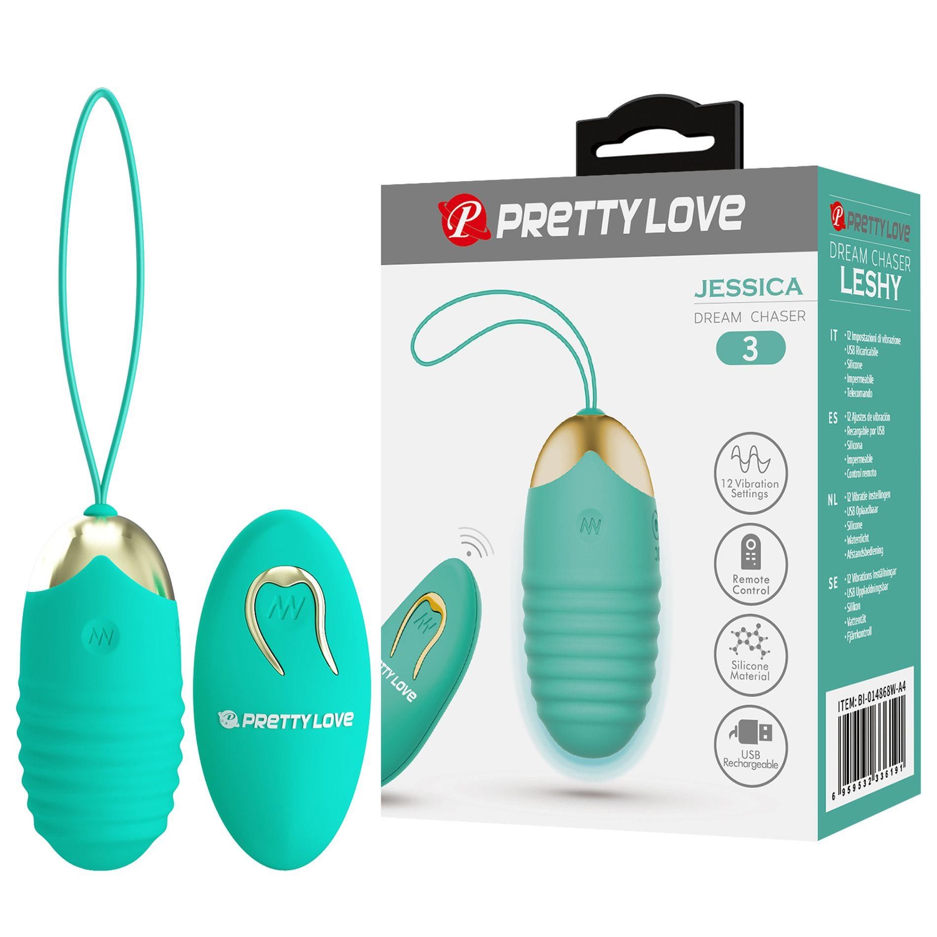Виброяйцо Pretty Love Jessica, 7,5 см (зеленый)