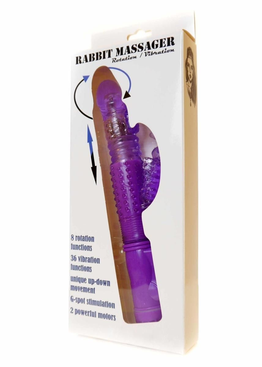 Вибратор-кролик Boss Series Rabbit Massager, 24.5 см (фиолетовый)