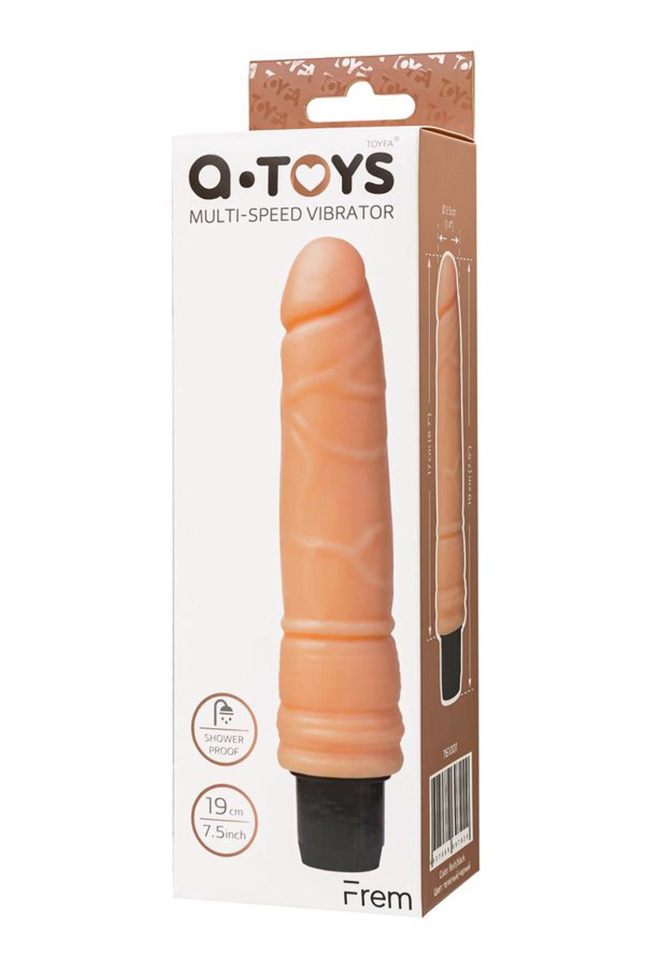 Вибратор A-Toys Realistic, 19 см (телесный)
