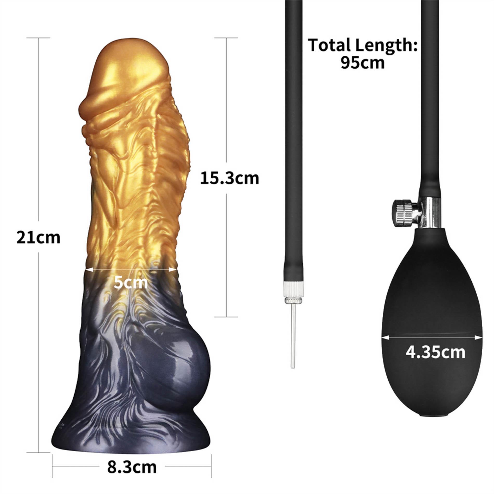 Фаллоимитатор Lovetoy Dual Density 8’’, 21 см (золотой)