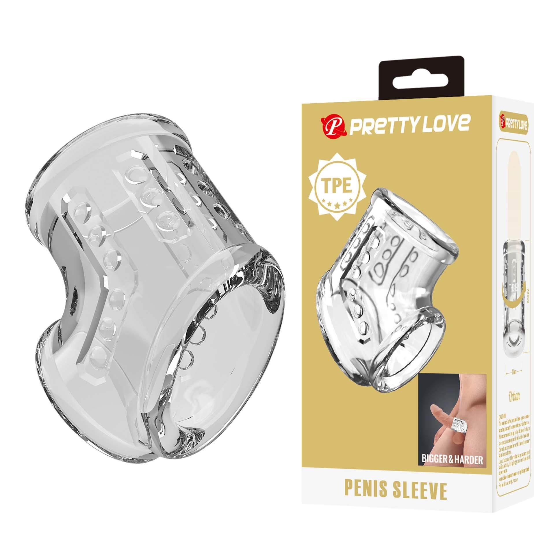 Насадка на пенис Pretty Love Penis Sleeve, 7.2 см (прозрачный)