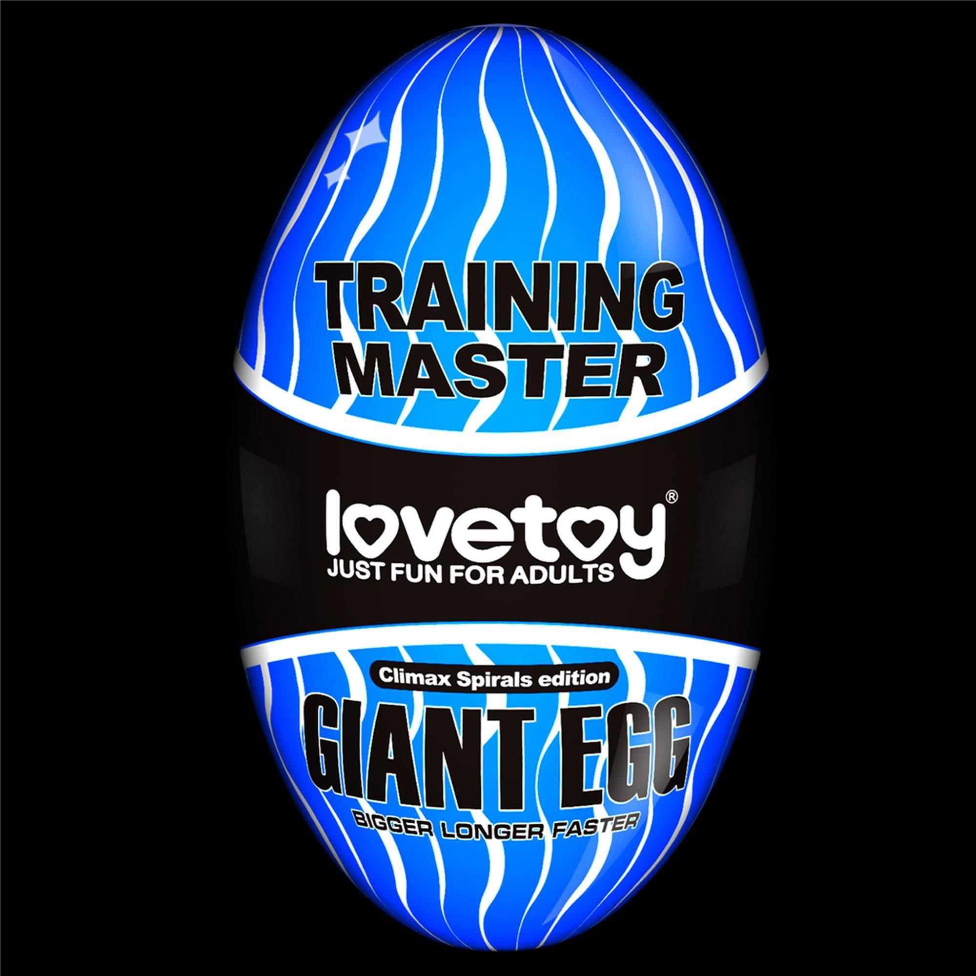 Мастурбатор яйцо LoveToy Giant Egg Grind Spirals Edition (прозрачный)