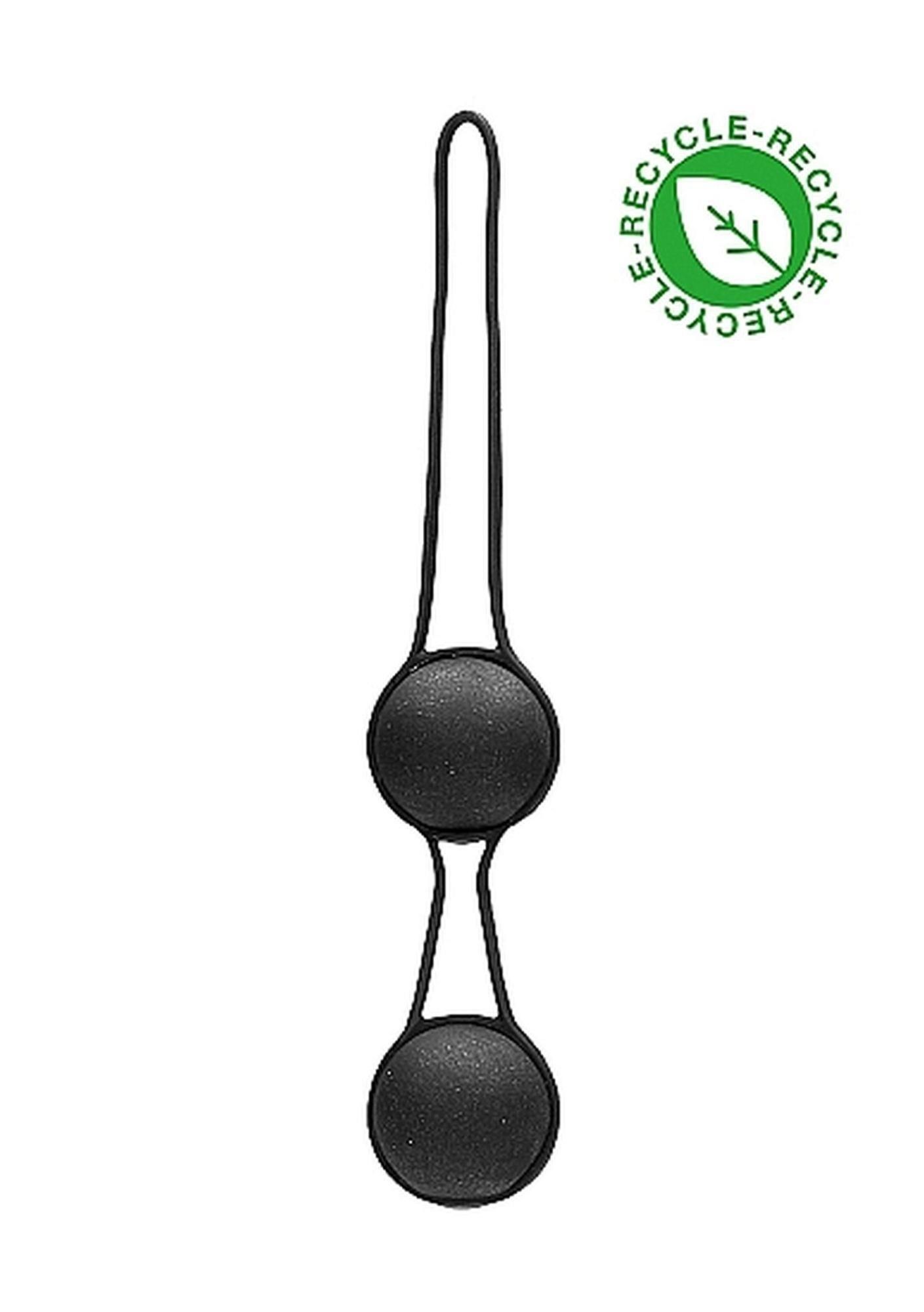 Вагинальные шарики Natural Pleasure Geisha Balls Biodegradable, 21 см (черный)