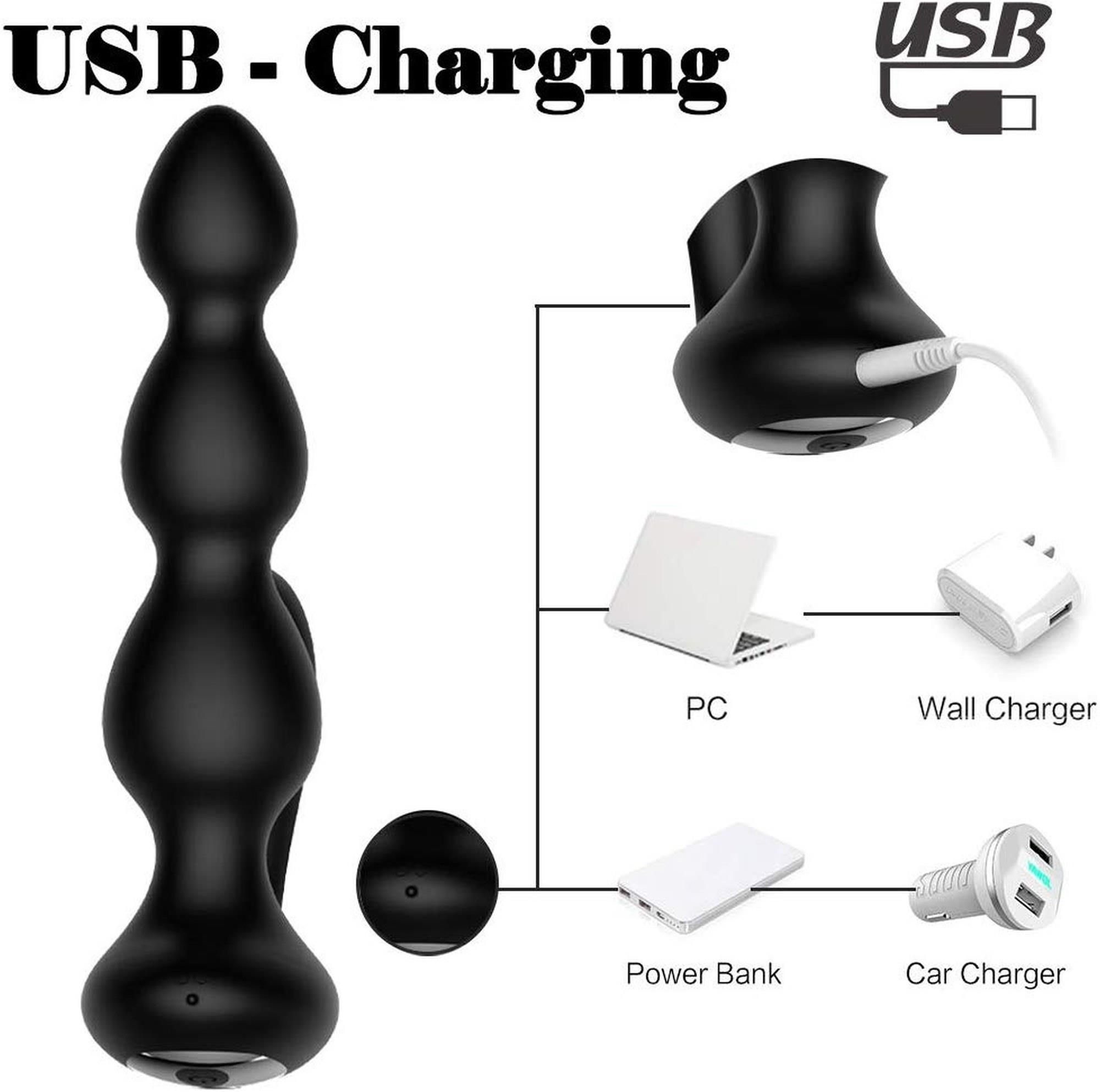 Korek analny B - Series Cute Anal Beads, 18 cm (czarny)