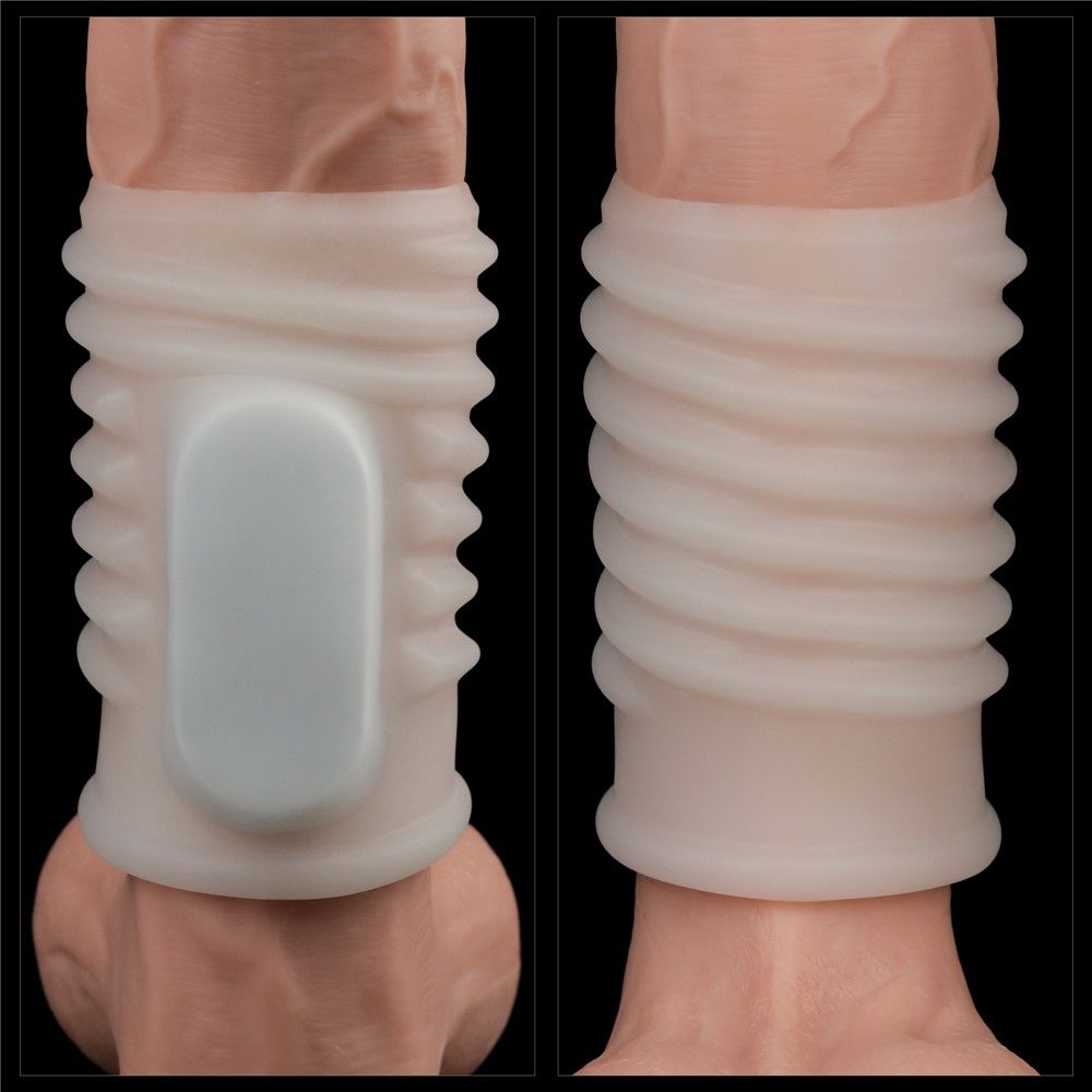 Насадка на пенис Knights Ring Vibrating Spiral, 10 см (белый)