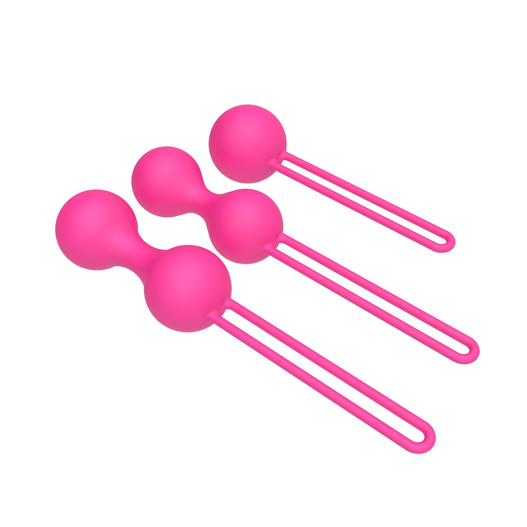 Вагинальные шарики Erospace Sweet Play A12, 3 шт (розовый)