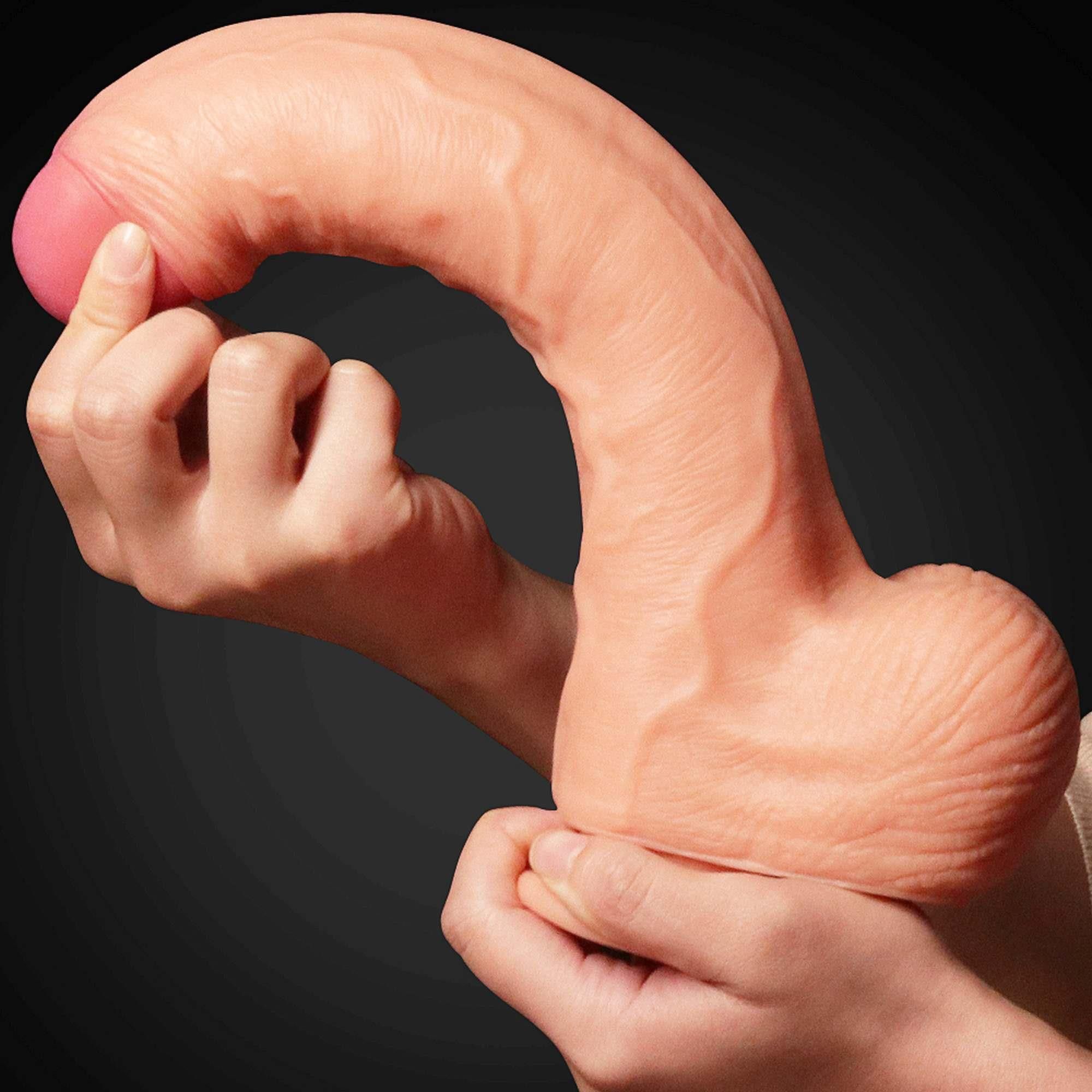 Большой фаллос на присоске LoveToy Nature Cock, 28 см (телесный)