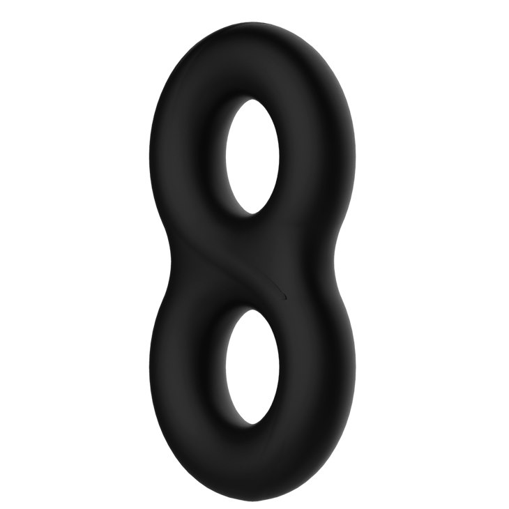 Эрекционное кольцо Crazy Bull Super Soft Silicone Double II Cock Ring (черный)