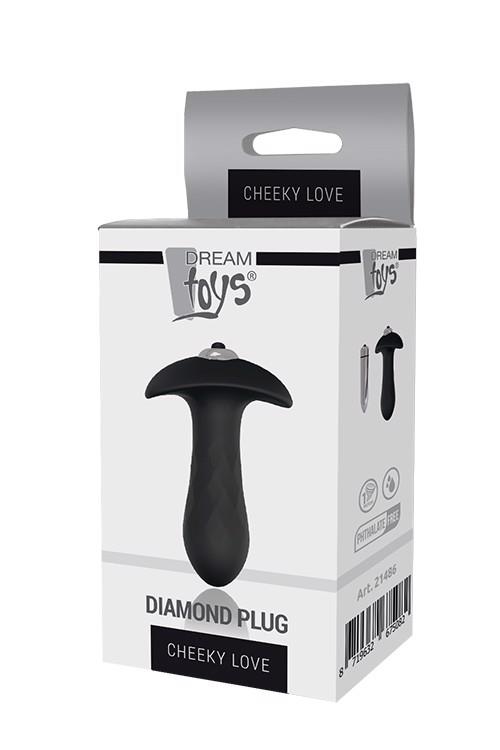 Korek analny Cheeky Love Diamond Plug, 9 cm (czarny)