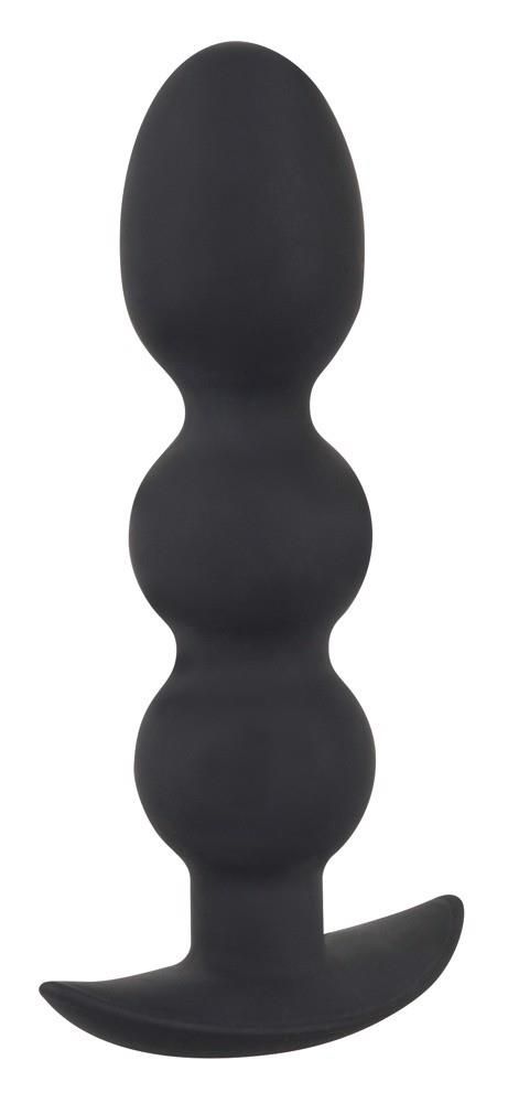 Анальна пробка Orion Black Velvets Heavy Beads, 13,3 см (чорний)